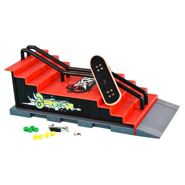 Skatepark Fingerboard Ramp Trappa Set