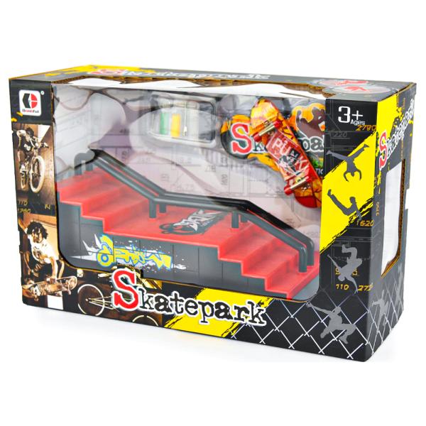Skatepark Fingerboard Ramp Trappa Set