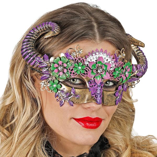 Ögonmask med Bagghorn & Blommor