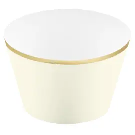 Cupcake Wrappers Guldkant Light Cream