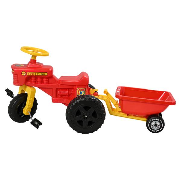 Tramptraktor med Släp Röd