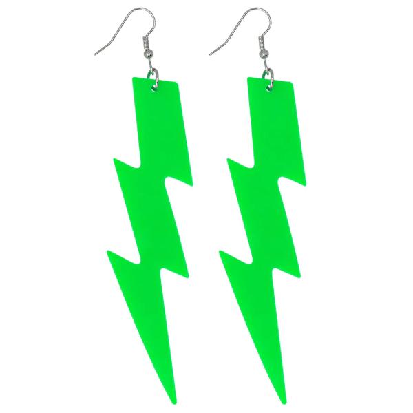 Blixt Örhängen Neongrön