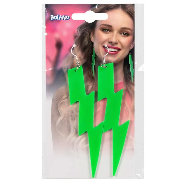 Blixt Örhängen Neongrön