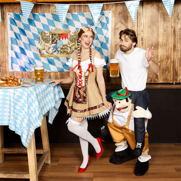 Glasunderlägg Beer Party Blå/Vit