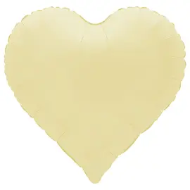 Folieballong Hj&auml;rta French Butter Matt