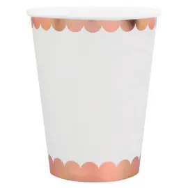 Pappmuggar Scalloped Roseguld