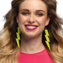 Blixt Örhängen Neongul