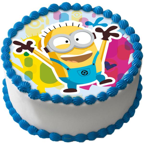 Minions Tårtbild Sockerpasta A