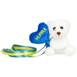 Studentnalle Bj&ouml;rn med Hj&auml;rta Hurra 11 cm