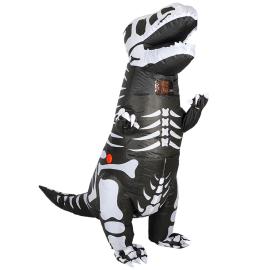 Uppbl&aring;sbar Maskeraddr&auml;kt T-Rex Skelett