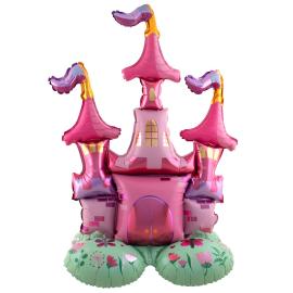 Folieballong Prinsesslott St&aring;ende 65 x 90 cm