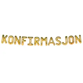 Ballonggirlang Konfirmasjon Guld