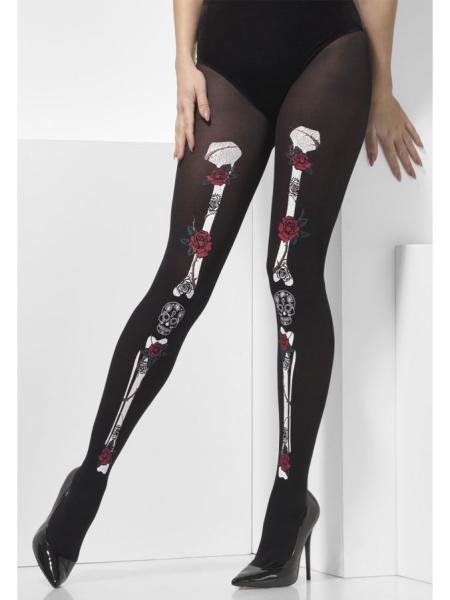 Day of the Dead Skelett Strumpbyxor