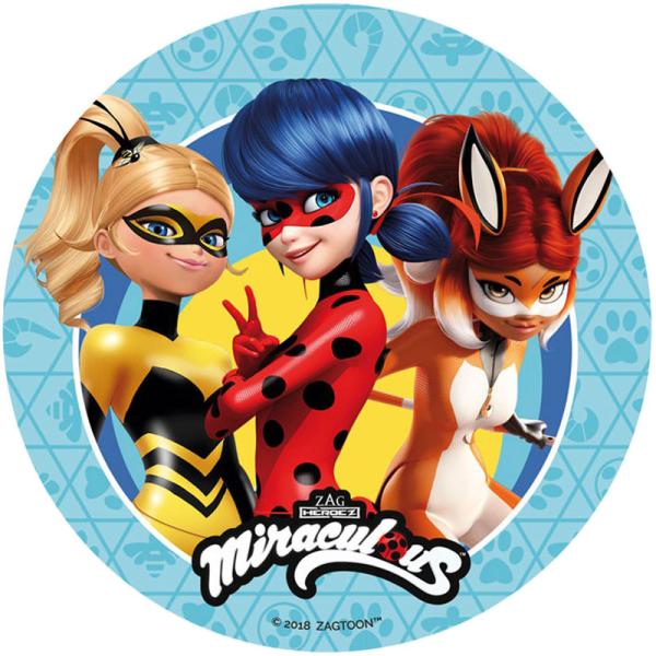 Miraculous Ladybug Tårtbild Sockerpasta B