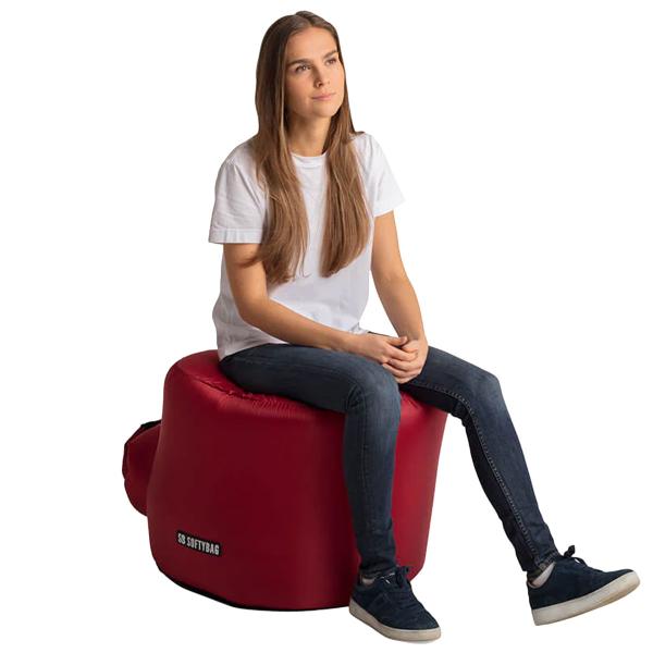 Softybag Sittpuff Chiliröd 55 x 50 cm