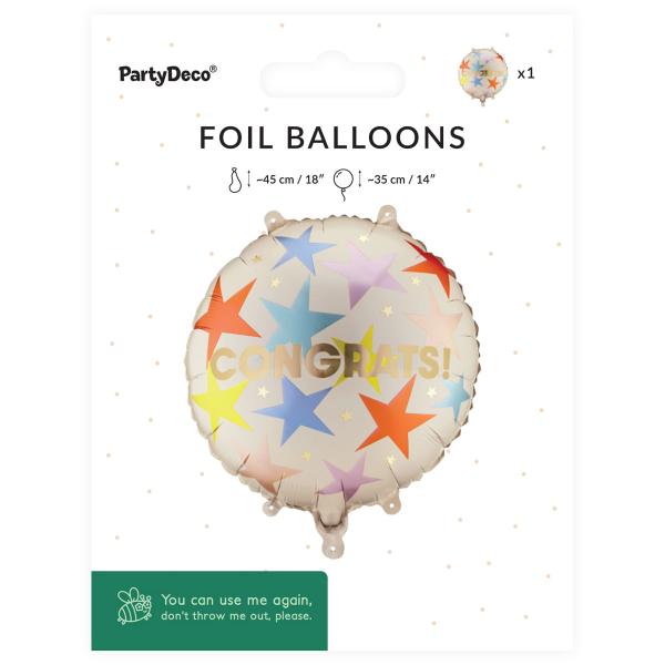 Rund Folieballong Congrats 35 cm