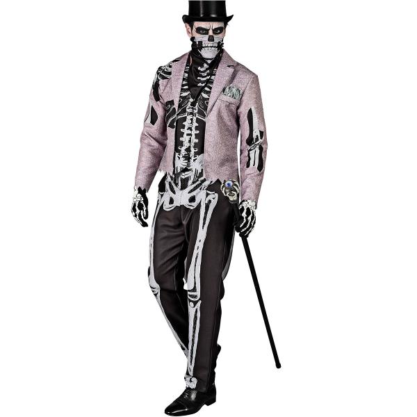 Skelettdräkt med Frack & Mask