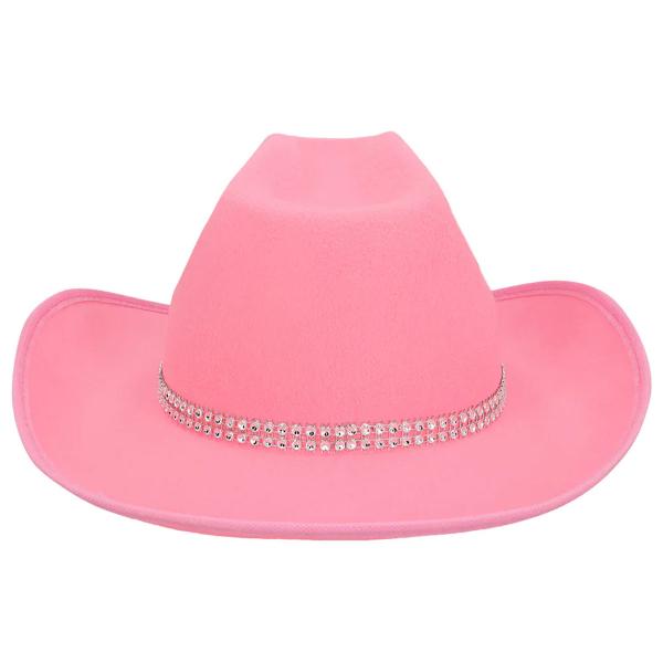 Cowboyhatt med Stjärna Ljusrosa