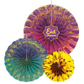 Eid Mubarak Pappersfj&auml;drar 3-pack