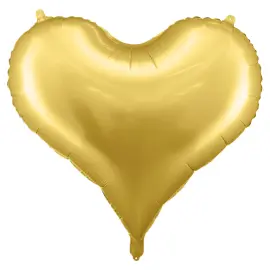 Stor Hjärtformad Ballong Satin Guld