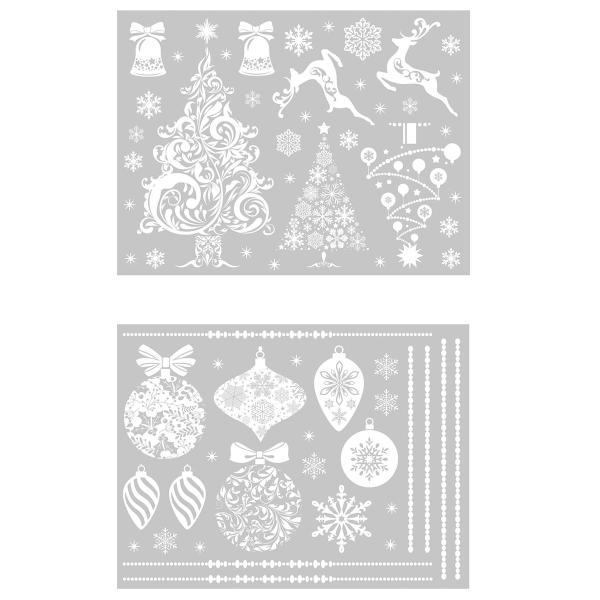 Jul Fönsterstickers Vit