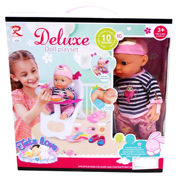Deluxe Docka med Ljud och Tillbehör