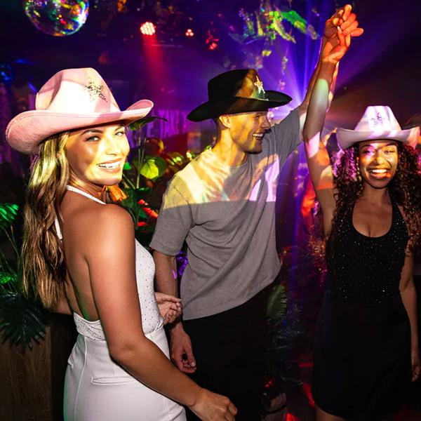 Cowboyhatt med Stjärna Ljusrosa