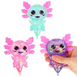 Squeeze Glittrig Axolotl Leksak 12 cm