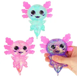 Squeeze Glittrig Axolotl Leksak 12 cm