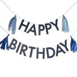 Girlang med Tofsar Mix It Up Blue