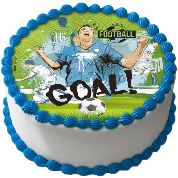 Fotboll Goal Tårtoblat 16 cm