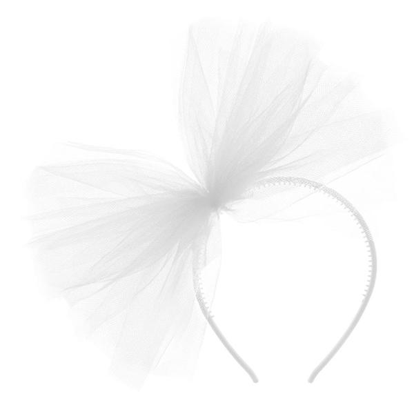 Diadem med Tyll Vit
