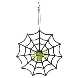 Glittrigt Spindelnät med Spindel