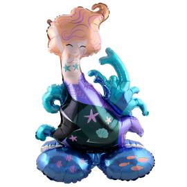 Folieballong Sj&ouml;jungfru St&aring;ende 55 x 80 cm