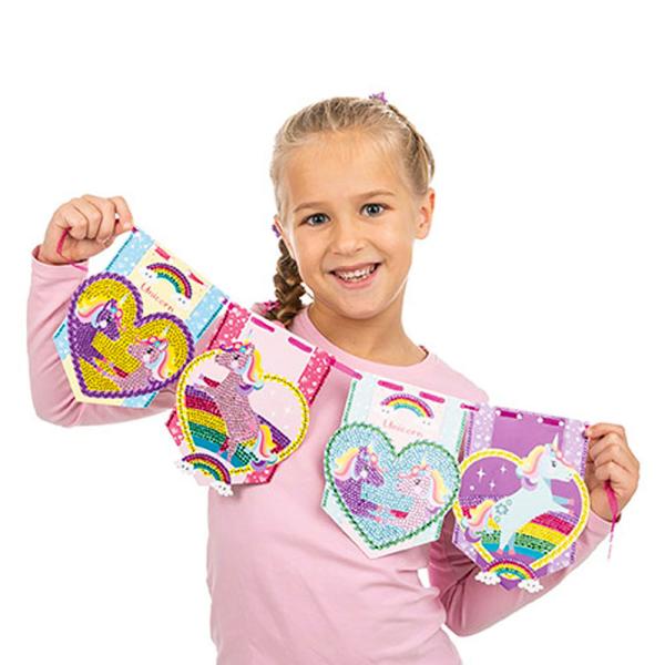 Diamond Painting Enhörnings Girlang