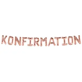 Ballonggirlang Konfirmation Roséguld