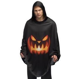 Poncho med Huva Halloweenpumpa