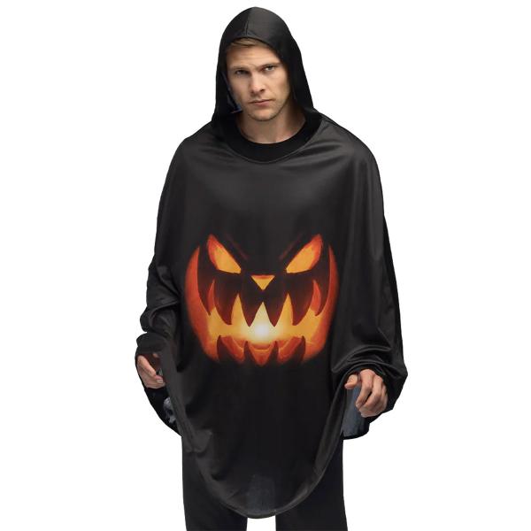 Poncho med Huva Halloweenpumpa