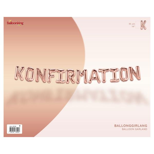 Ballonggirlang Konfirmation Roséguld