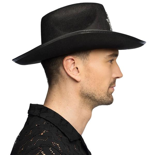 Cowboyhatt med Stjärna Svart