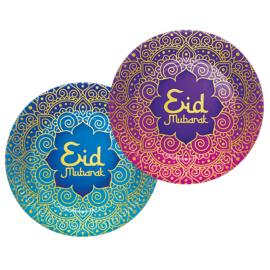 Eid Mubarak Papperstallrikar 23 cm 8-pack