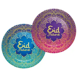 Eid Mubarak Papperstallrikar 23 cm 8-pack