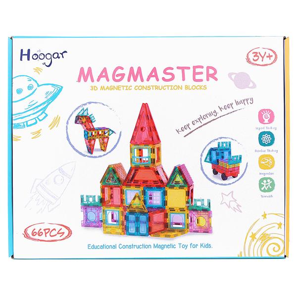 Magnetiska Byggklossar 66-pack