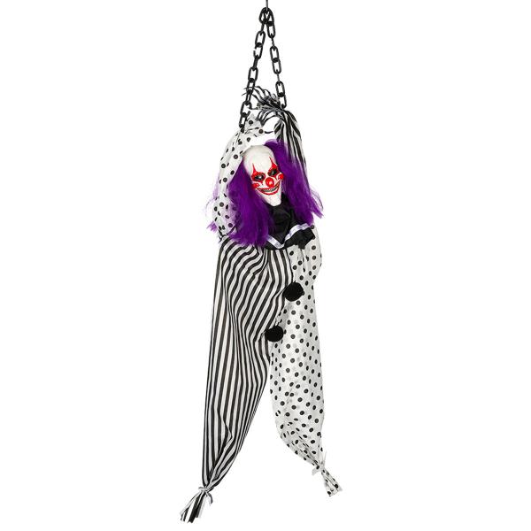 Animerad Skakande Clown i Kedjor 100 cm