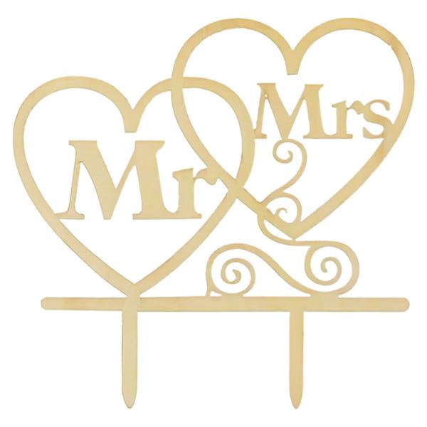 Mr Mrs Tårtdekoration Trä
