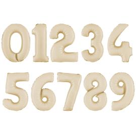 Sifferballong Satin Creme 31 cm