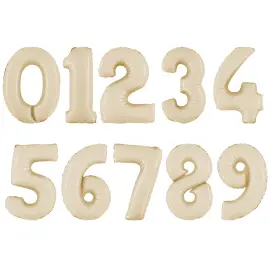 Sifferballong Satin Creme 31 cm