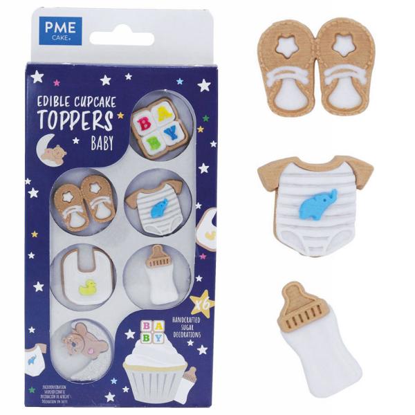 Sockerdekoration Babyshower Neutral