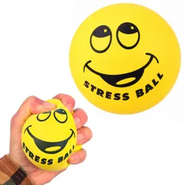 Stressboll Smiley Gul