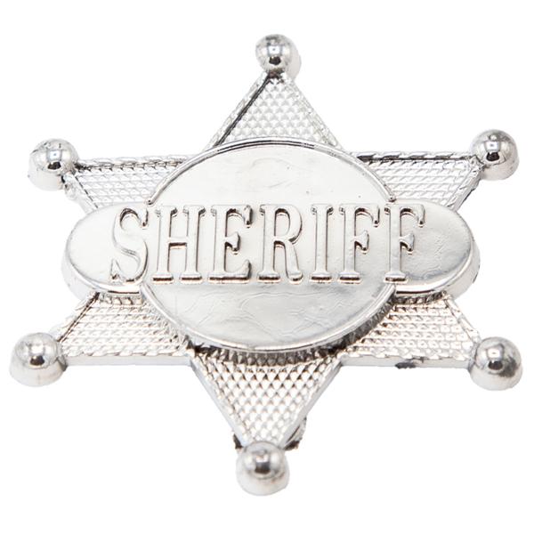 Cowboyrevolver med Sheriffstjärna Silver
